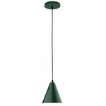 J-Series Jynx Cord Hung Pendant - Forest Green