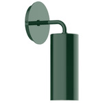 J-Series Cylinder Curved Arm Wall Light - Forest Green