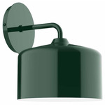 J-Series Jar Curved Arm Wall Light - Forest Green