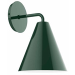 J-Series Jynx Curved Arm Wall Sconce - Forest Green