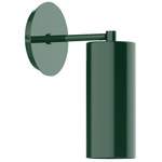 J-Series Cylinder Straight Arm Wall Light - Forest Green
