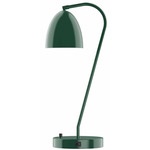 J-Series Dome Table Lamp with USB Port - Forest Green