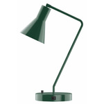 J-Series Funnel Table Lamp with USB Port - Forest Green