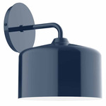 J-Series Jar Curved Arm Wall Light - Navy