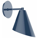 J-Series Angled Cone Straight Arm Wall Light - Navy