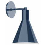 J-Series Funnel Straight Arm Wall Light - Navy