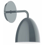 J-Series Dome Curved Arm Wall Light - Slate Gray