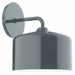 J-Series Jar Curved Arm Wall Light - Slate Gray