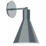 J-Series Funnel Straight Arm Wall Light - Slate Gray