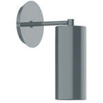 J-Series Cylinder Straight Arm Wall Light - Slate Gray