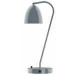 J-Series Dome Table Lamp with USB Port - Slate Gray