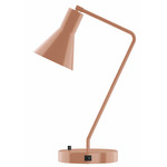 J-Series Funnel Table Lamp with USB Port - Terracotta