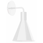 J-Series Jerome Curved Arm Wall Sconce - White Gloss