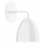 J-Series Jill Curved Arm Wall Light - White Gloss
