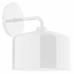 J-Series Jar Curved Arm Wall Light - White Gloss