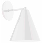 J-Series Jynx Straight Arm Wall Sconce - White Gloss