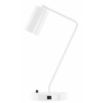 J-Series Jordan Table Lamp with USB Port - White Gloss