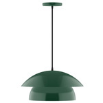 Nest Cord Hung Pendant - Forest Green