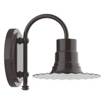 Radial Outdoor Wall Light - Architectural Bronze / White