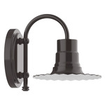Radial Outdoor Wall Sconce - Architectural Bronze / White