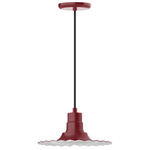 Radial Pendant - Barn Red / White