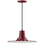 Radial Pendant - Barn Red / White