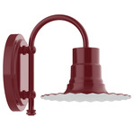 Radial Outdoor Wall Sconce - Barn Red / White
