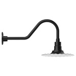 Radial Gooseneck Outdoor Wall Light - Black / White