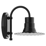 Radial Outdoor Wall Sconce - Black / White