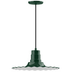 Radial Pendant - Forest Green / White