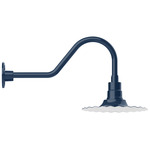 Radial Gooseneck Outdoor Wall Light - Navy / White