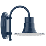 Radial Outdoor Wall Sconce - Navy / White