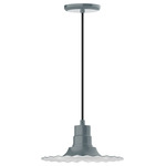 Radial Pendant - Slate Gray / White