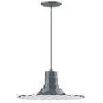 Radial Pendant - Slate Gray / White