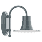 Radial Outdoor Wall Sconce - Slate Gray / White