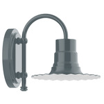 Radial Outdoor Wall Light - Slate Gray / White