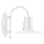 Radial Outdoor Wall Sconce - White / White