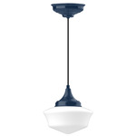 Schoolhouse Pendant - Navy / Opal