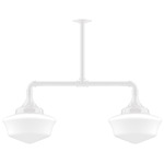 Schoolhouse Linear Pendant - White / Opal