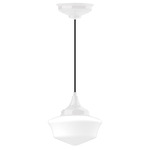 Schoolhouse Pendant - White / Opal