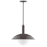Stack Glow Pendant with Glass Globe - Architectural Bronze / Opal