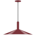 Stack Shallow Cone Pendant - Barn Red