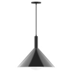 Stack Chase Pendant with Glass Globe - Black / Opal