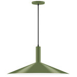 Stack Shallow Cone Pendant - Fern Green