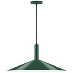 Stack Shallow Cone Pendant - Forest Green