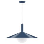 Stack Zing Pendant with Glass Globe - Navy / Opal