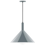 Stack Cone Globe Pendant - Slate Gray / Opal