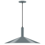 Stack Shallow Cone Pendant - Slate Gray