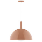 Stack Ray Pendant with Glass Globe - Terracotta / Opal