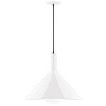 Stack Chase Pendant with Glass Globe - White / Opal